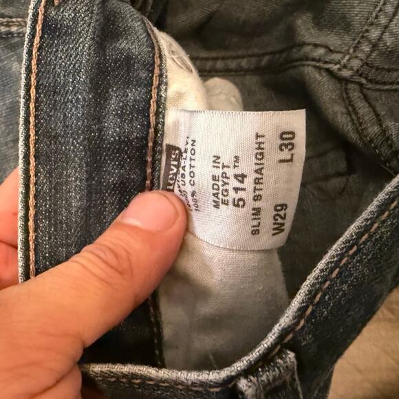 Levi's 514 Men's Jeans Medium Wash Denim Slim Straight Fit Size 29x30 - Picture 8 of 9